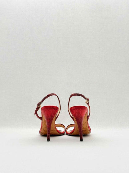 Pre-loved JIMMY CHOO Red Size EU 39.5 Heeled Sandals at Reems Closet