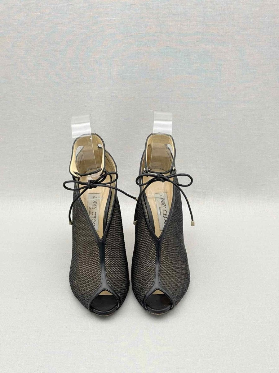 Pre-loved JIMMY CHOO Sayra Black Size EU 39.5 Booties at Reems Closet