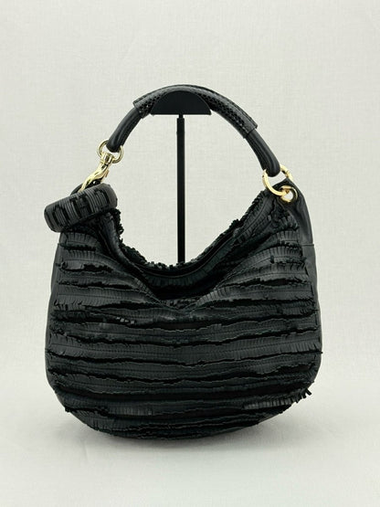Pre - loved JIMMY CHOO Sky Black Hobo bag at Reems Closet