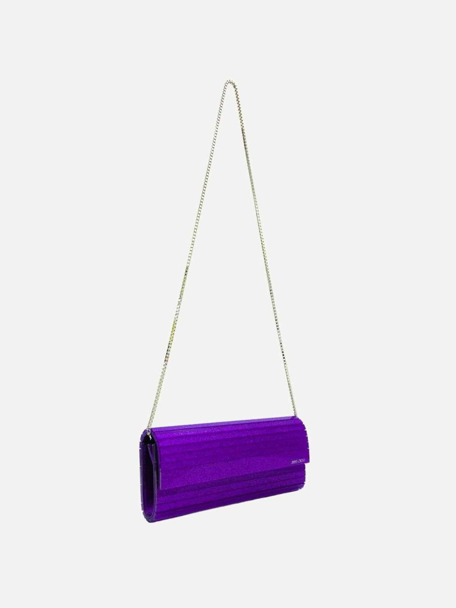 Pre - loved JIMMY CHOO Sweetie Purple Clutch at Reems Closet