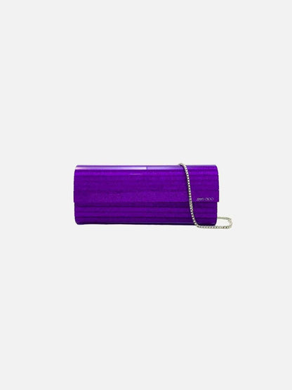 Pre - loved JIMMY CHOO Sweetie Purple Clutch at Reems Closet