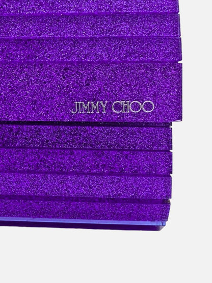 Pre - loved JIMMY CHOO Sweetie Purple Clutch at Reems Closet