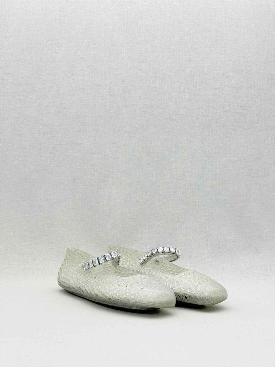 Pre-loved JIMMY CHOO The Jelly Off-white Size EU 39 Ballet Flats at Reems Closet