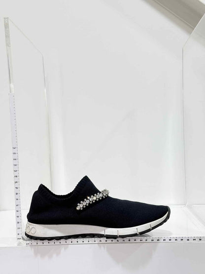 Pre-loved JIMMY CHOO Verona Black Size EU 38 Sneakers at Reems Closet