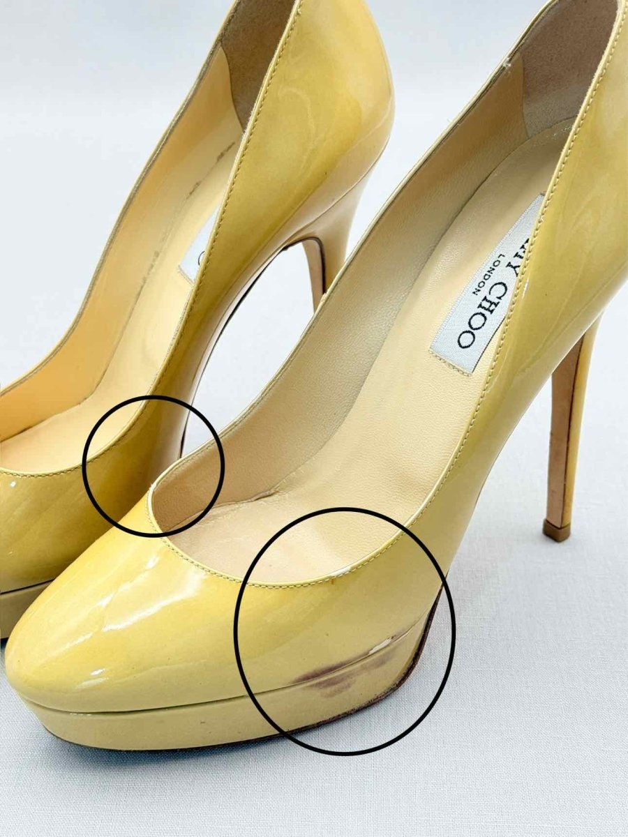 Pre-loved JIMMY CHOO Yellow Size EU 39 Pumps at Reems Closet