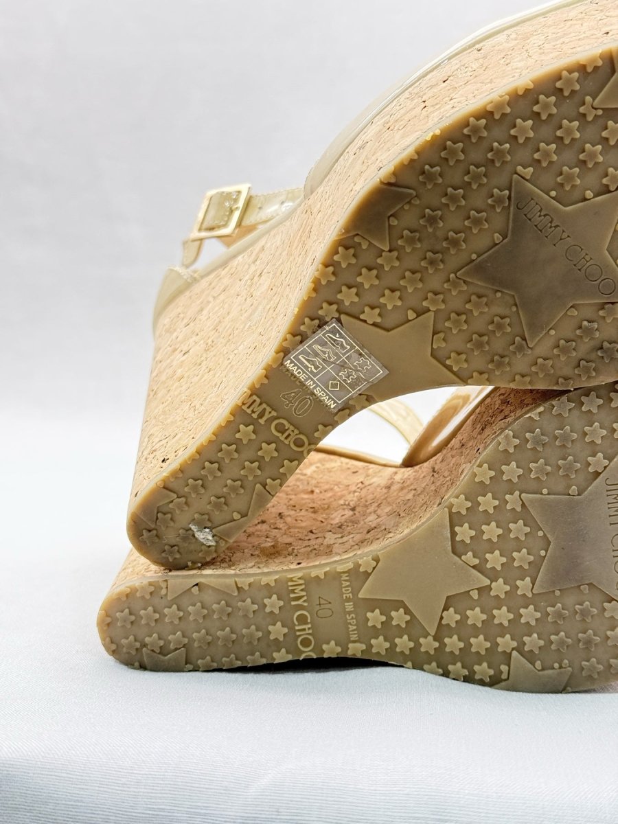 Pre - loved JIMMY CHOO Yellow Size EU 40 Heeled Sandals at Reems Closet