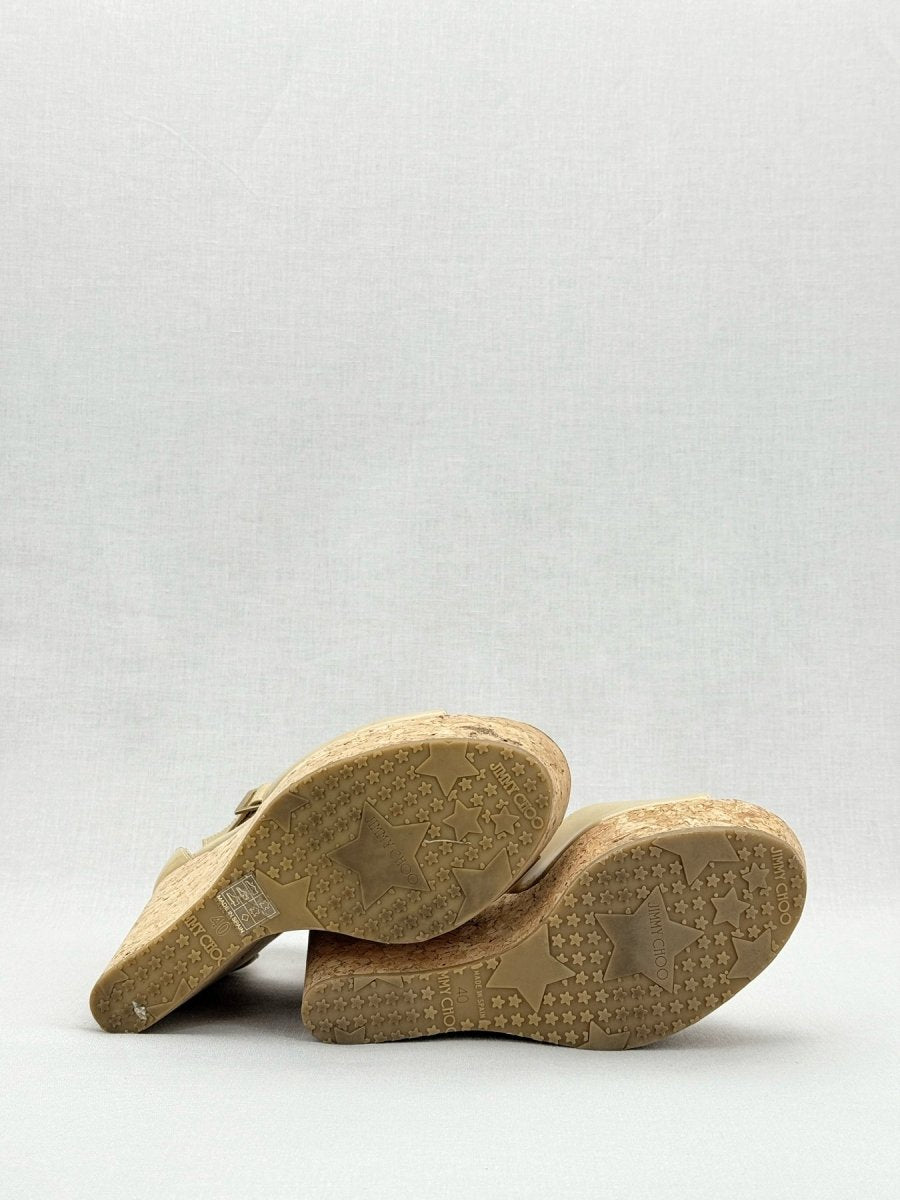 Pre - loved JIMMY CHOO Yellow Size EU 40 Heeled Sandals at Reems Closet