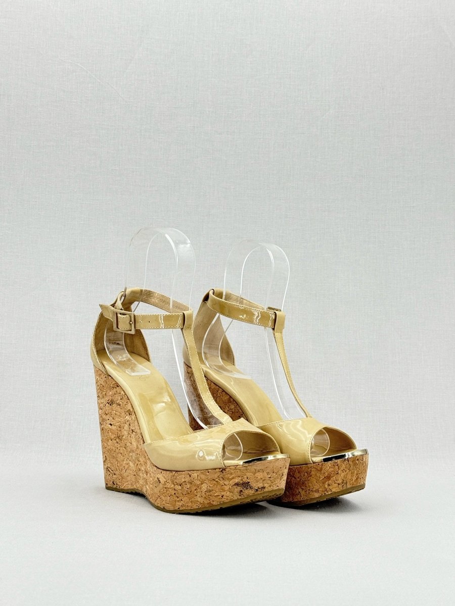 Pre - loved JIMMY CHOO Yellow Size EU 40 Heeled Sandals at Reems Closet