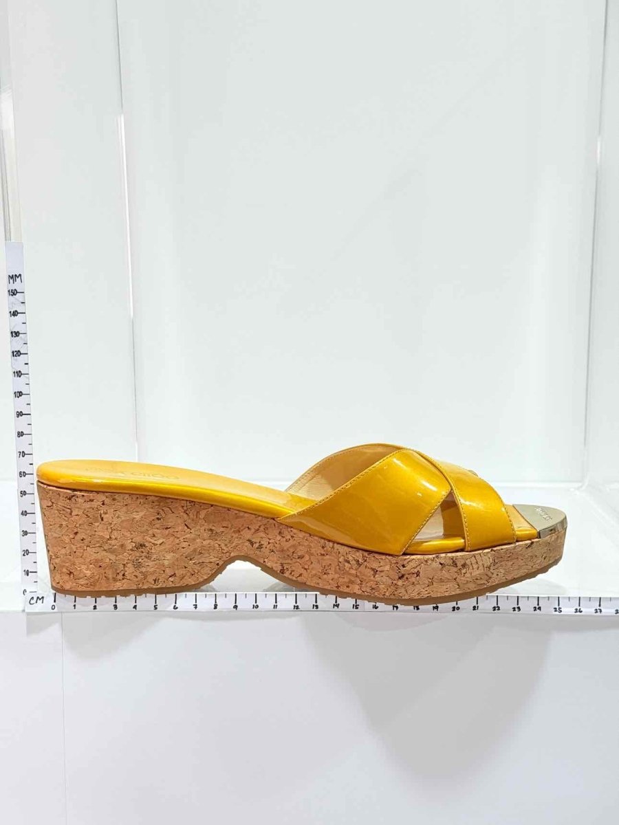 Pre - loved JIMMY CHOO Yellow Size EU 41 Wedges at Reems Closet