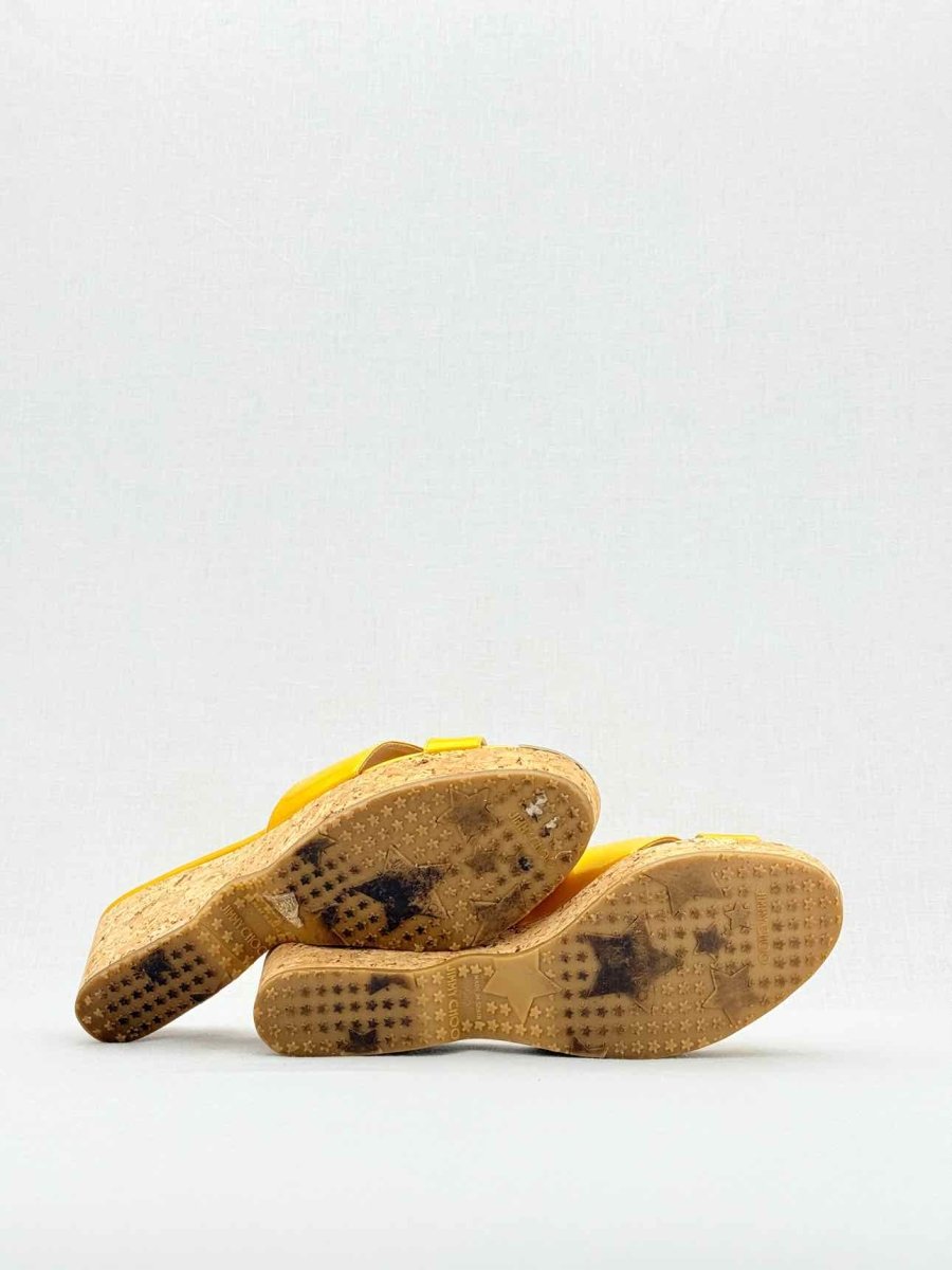 Pre - loved JIMMY CHOO Yellow Size EU 41 Wedges at Reems Closet