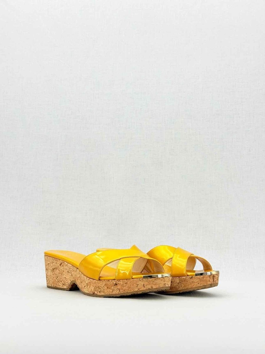 Pre - loved JIMMY CHOO Yellow Size EU 41 Wedges at Reems Closet