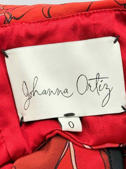 Pre - loved JOHANNA ORTIZ Bonanza Red Multicolor Printed Top US0 at Reems Closet