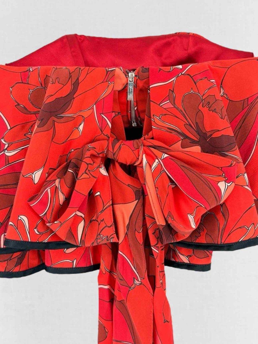 Pre - loved JOHANNA ORTIZ Bonanza Red Multicolor Printed Top US0 at Reems Closet