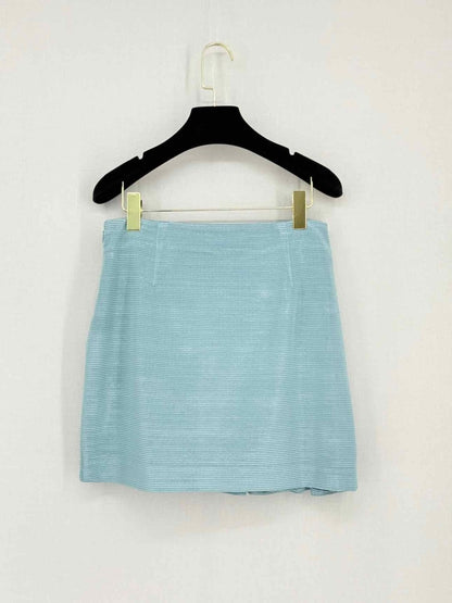 Pre - loved JONATHAN SIMKHAI Azaelea Pale Blue Size US 6 Mini Skirt at Reems Closet
