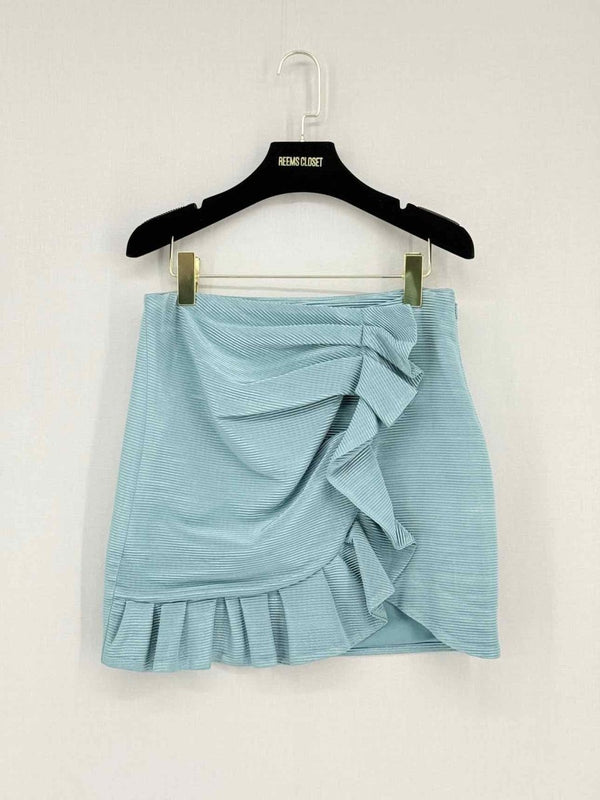 Pre - loved JONATHAN SIMKHAI Azaelea Pale Blue Size US 6 Mini Skirt at Reems Closet