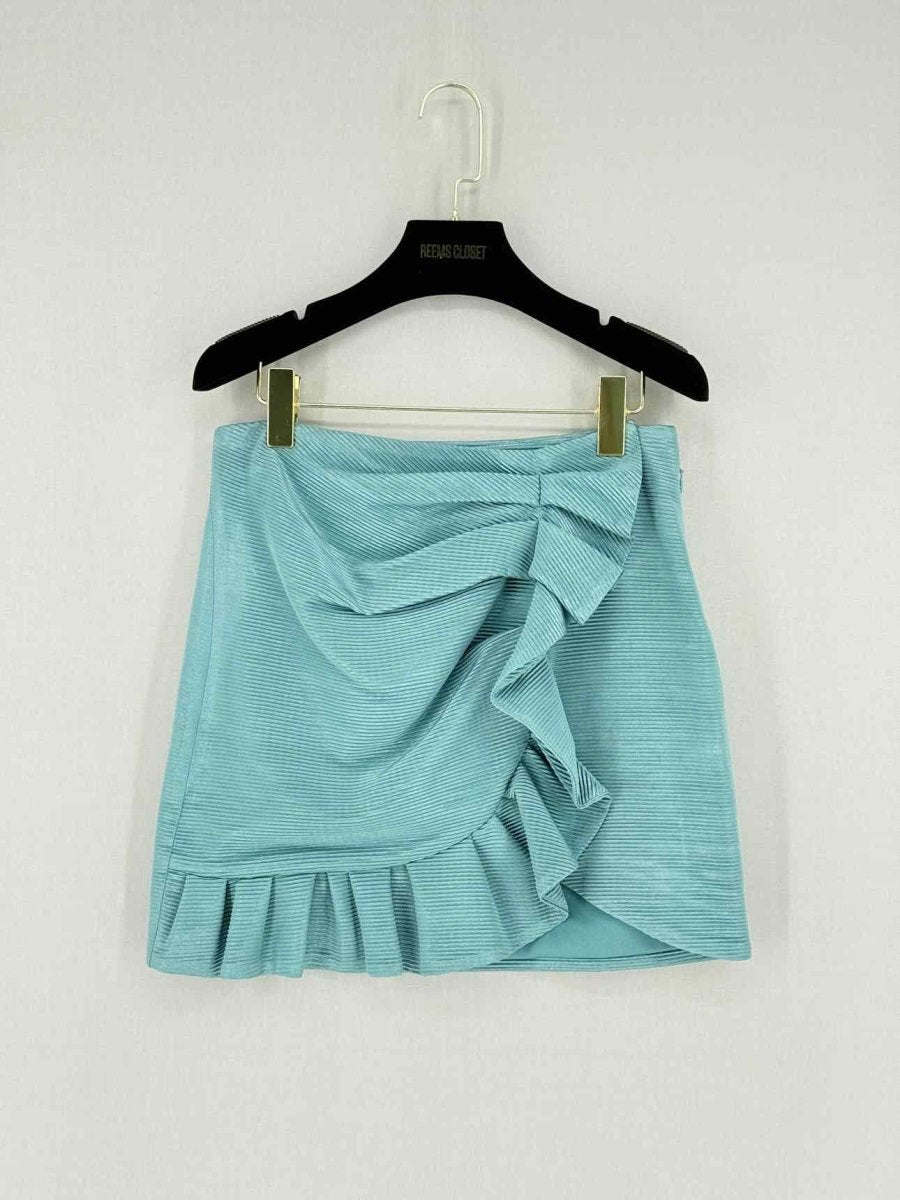 Pre - loved JONATHAN SIMKHAI Blue Striped Size US 6 Mini Skirt at Reems Closet