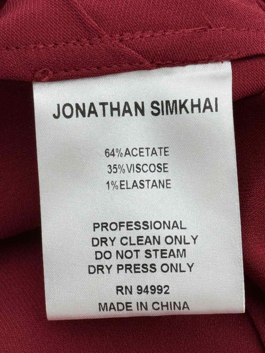 Pre - loved JONATHAN SIMKHAI Maroon Size US 8 Short Dress at Reems Closet