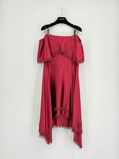 Pre - loved JONATHAN SIMKHAI Maroon Size US 8 Short Dress at Reems Closet