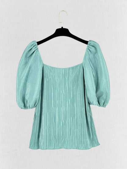 Pre - loved JONATHAN SIMKHAI Mint Green Size Medium Blouse at Reems Closet