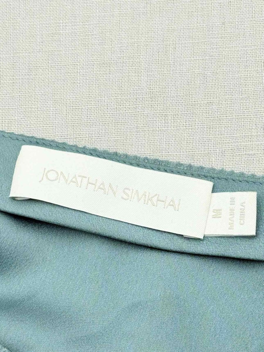 Pre - loved JONATHAN SIMKHAI Mint Green Size Medium Blouse at Reems Closet