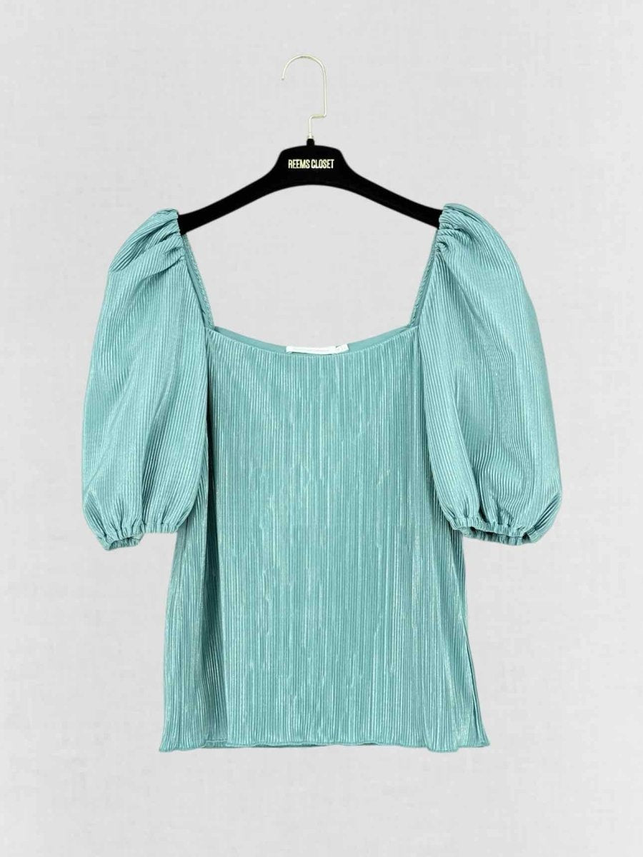 Pre - loved JONATHAN SIMKHAI Mint Green Size Medium Blouse at Reems Closet