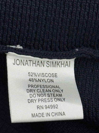 Pre - loved JONATHAN SIMKHAI Navy Blue Knit Size Small Short Dress at Reems Closet