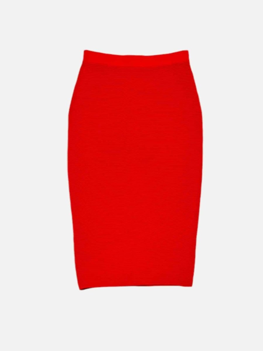 Pre - loved JONATHAN SIMKHAI Red Bandage Top & Skirt Outfit at Reems Closet