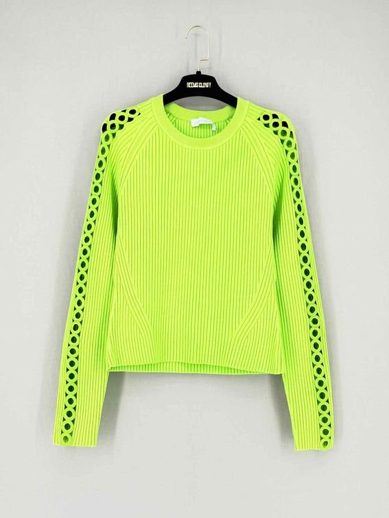 Pre - loved JONATHAN SIMKHAI Solina Fluo Green Size XLarge Top at Reems Closet