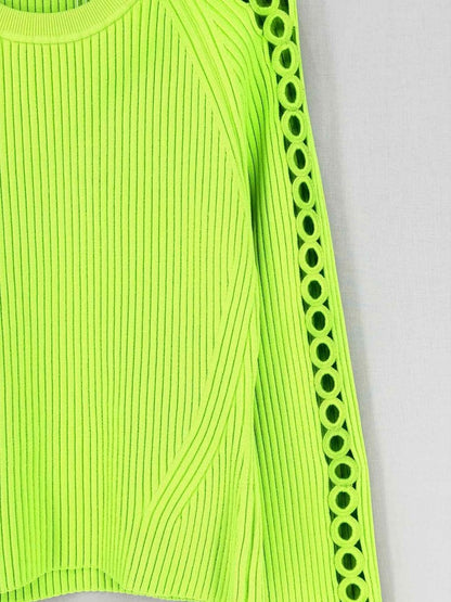 Pre - loved JONATHAN SIMKHAI Solina Fluo Green Size XLarge Top at Reems Closet