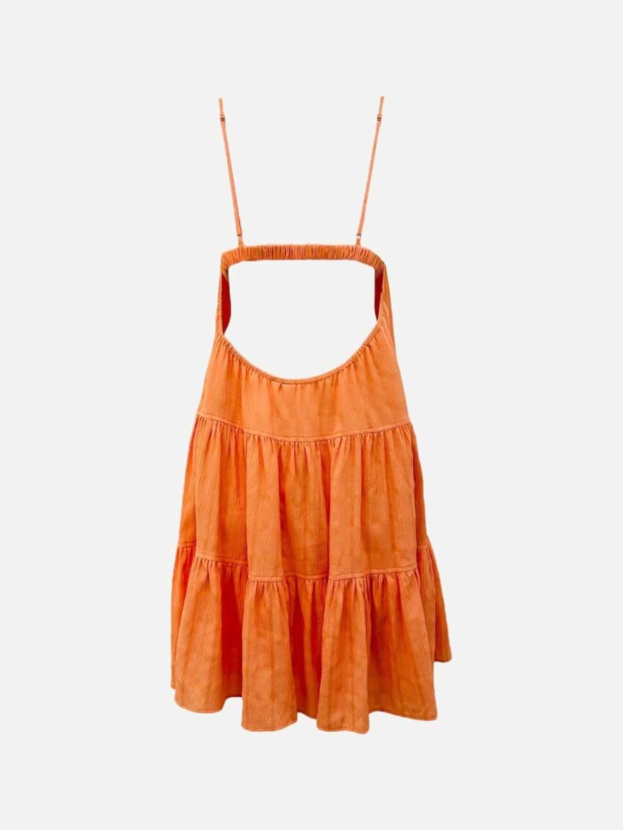 Pre - loved JONATHAN SIMKHAI Sundress Orange Knee Length Dress at Reems Closet