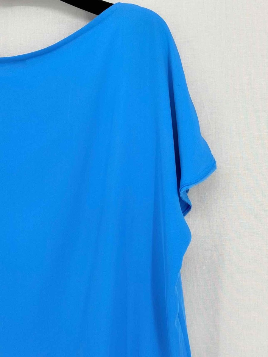 Pre - loved JOSEPH Blue & Green Size US 10 Blouse at Reems Closet