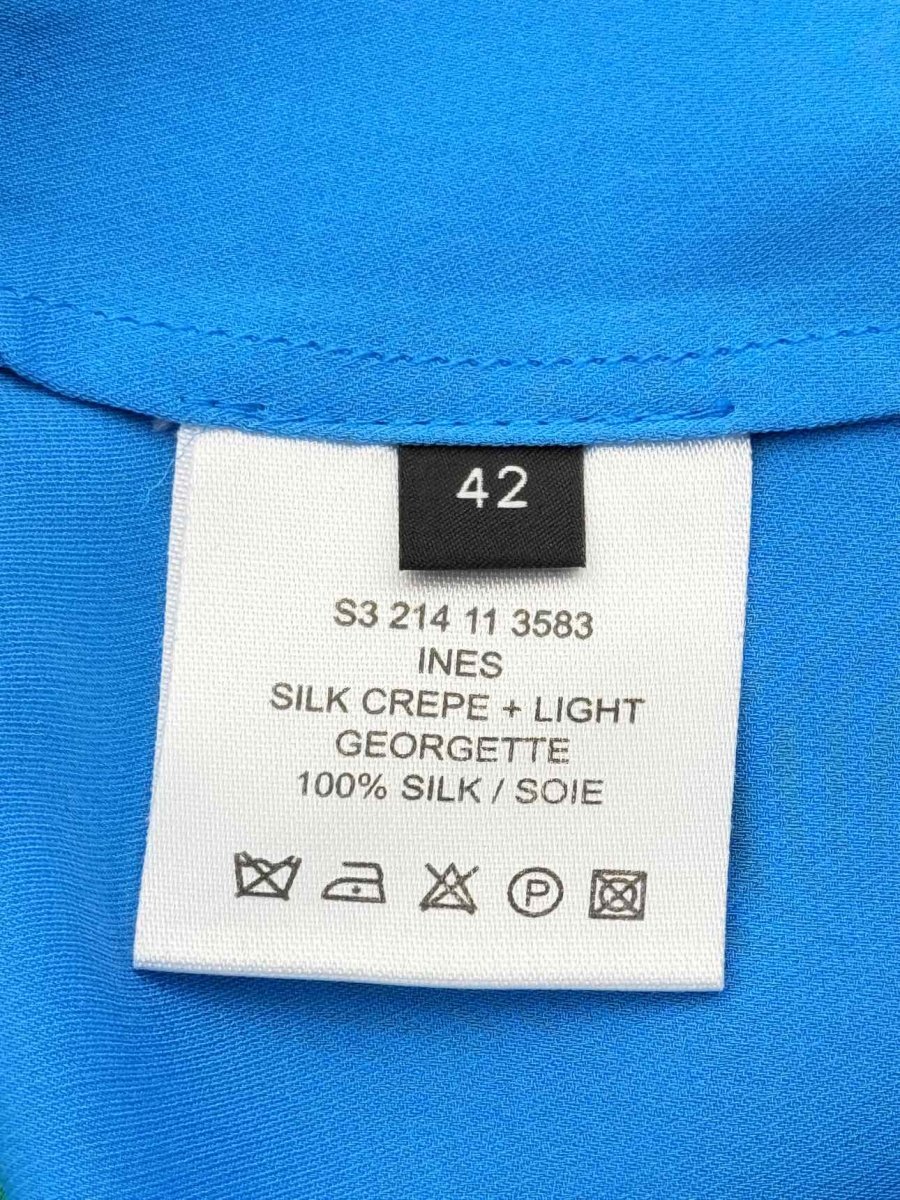 Pre - loved JOSEPH Blue & Green Size US 10 Blouse at Reems Closet