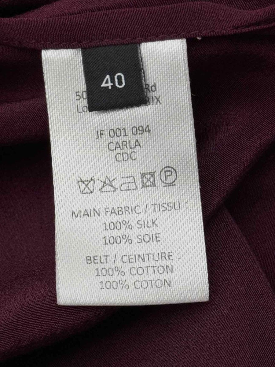 Pre-loved JOSEPH Carla Burgundy Size US 6 Blouse at Reems Closet