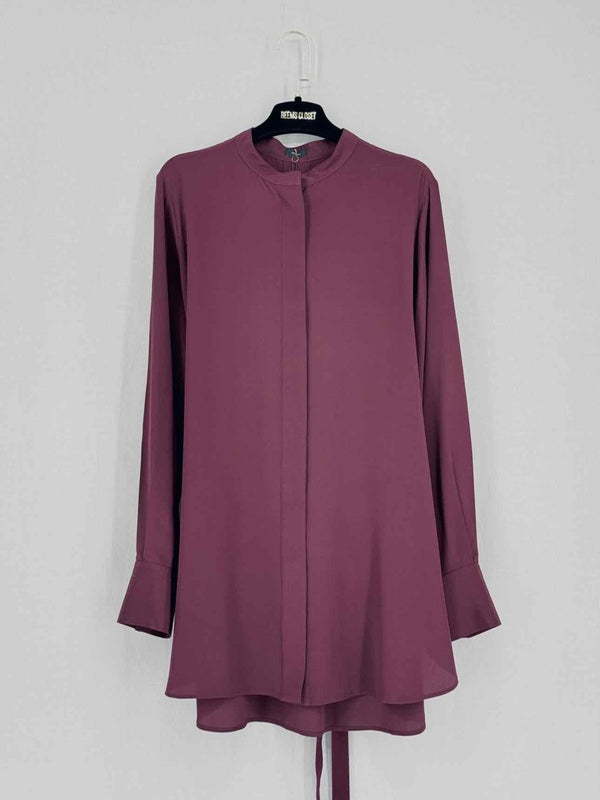 Pre-loved JOSEPH Carla Burgundy Size US 6 Blouse at Reems Closet
