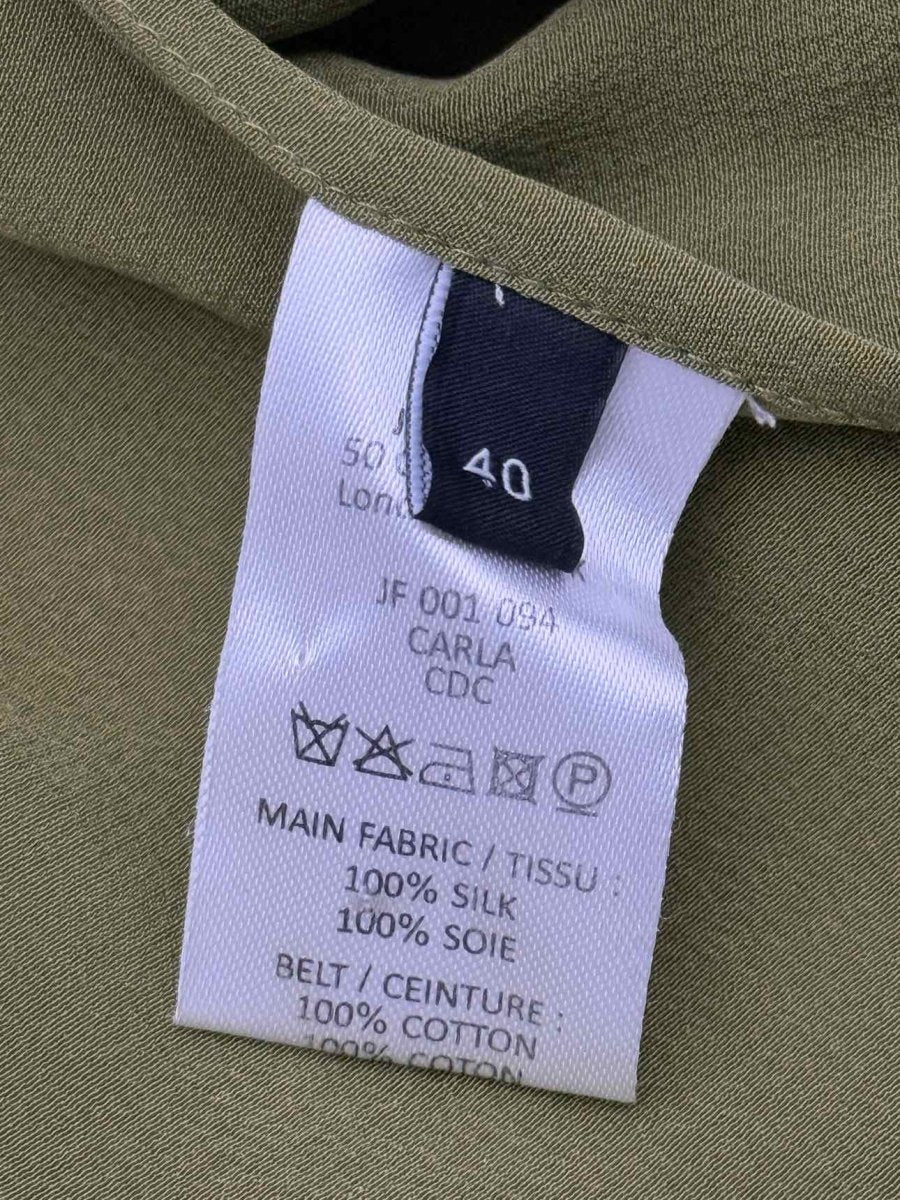 Pre-loved JOSEPH Carla Olive Green Size US 6 Blouse at Reems Closet