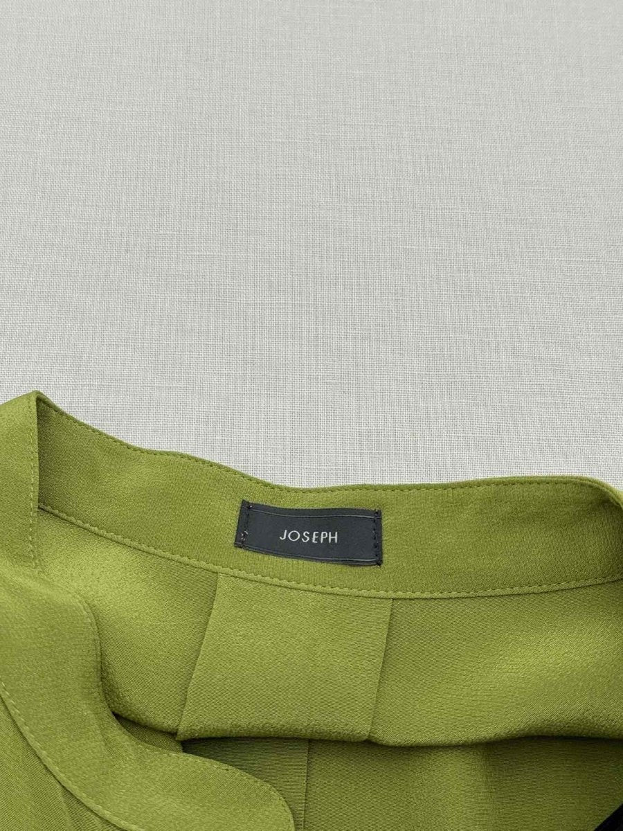 Pre-loved JOSEPH Carla Olive Green Size US 6 Blouse at Reems Closet