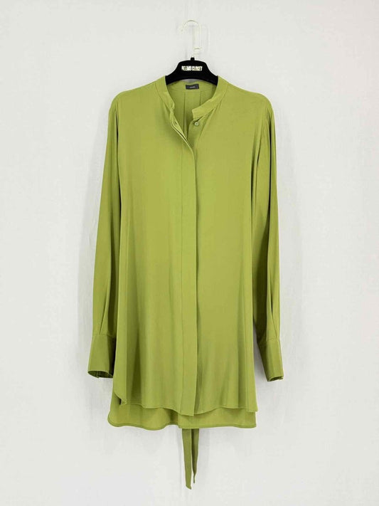 Pre-loved JOSEPH Carla Olive Green Size US 6 Blouse at Reems Closet