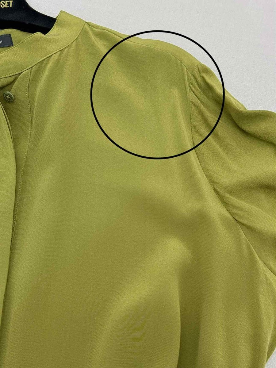 Pre-loved JOSEPH Carla Olive Green Size US 6 Blouse at Reems Closet