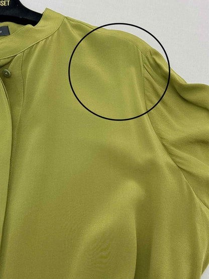 Pre-loved JOSEPH Carla Olive Green Size US 6 Blouse at Reems Closet