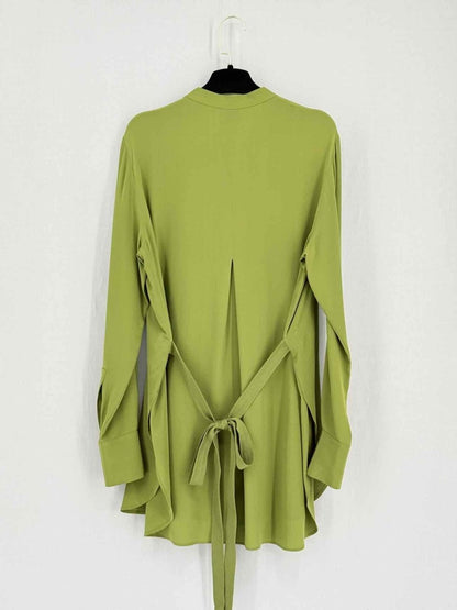 Pre-loved JOSEPH Carla Olive Green Size US 6 Blouse at Reems Closet