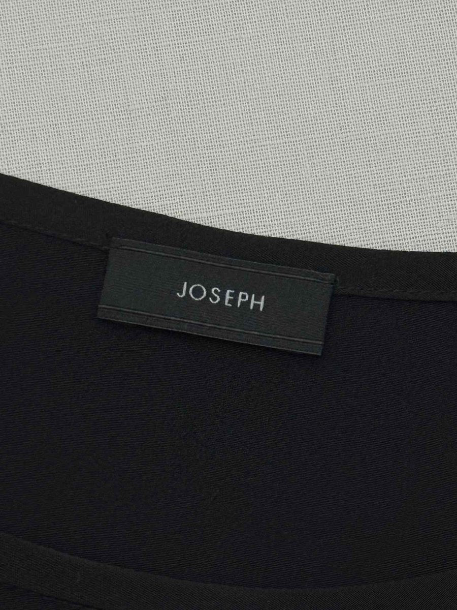 Pre - loved JOSEPH Drop Shoulder White & Black Size US 8 Blouse at Reems Closet