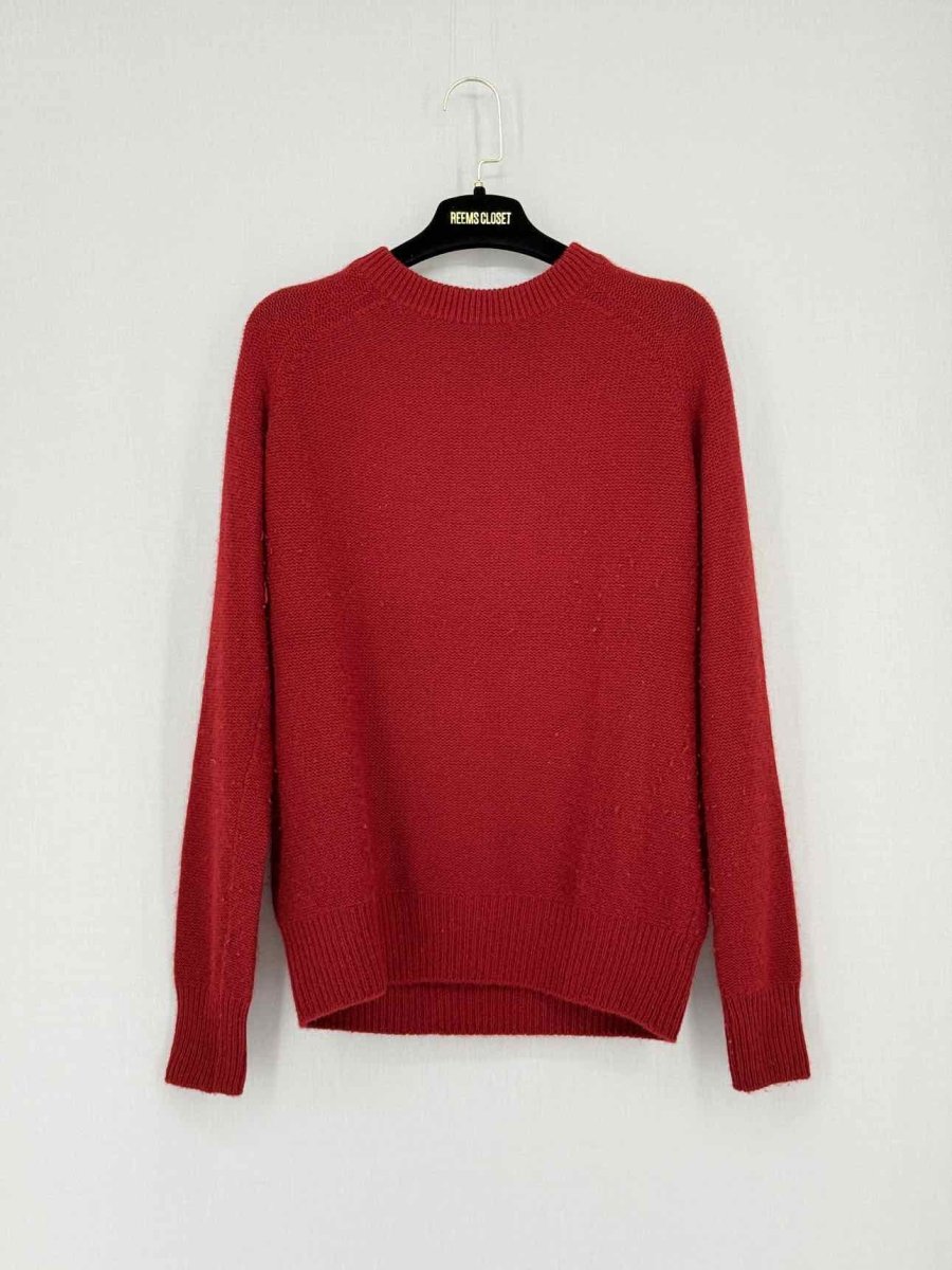 Pre - loved JOSEPH Open Cashmere Red Ribbed Trim Size Small Sweater at Reems Closet