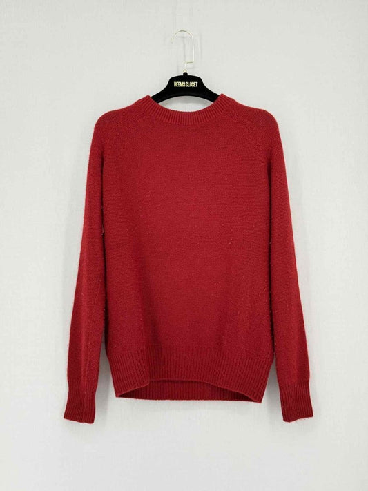 Pre - loved JOSEPH Open Cashmere Red Ribbed Trim Size Small Sweater at Reems Closet