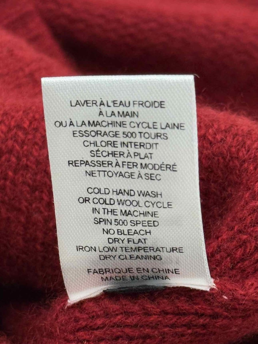Pre - loved JOSEPH Open Cashmere Red Ribbed Trim Size Small Sweater at Reems Closet