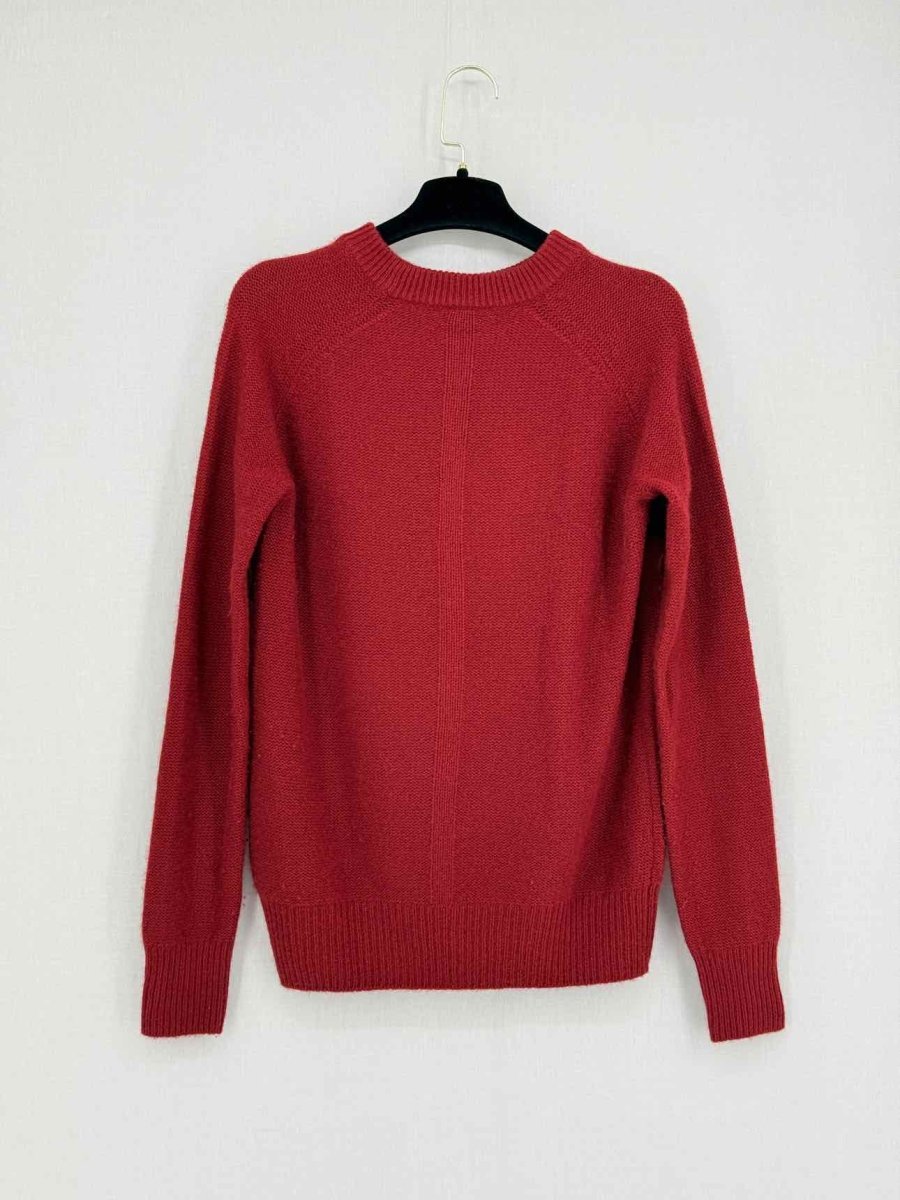 Pre - loved JOSEPH Open Cashmere Red Ribbed Trim Size Small Sweater at Reems Closet
