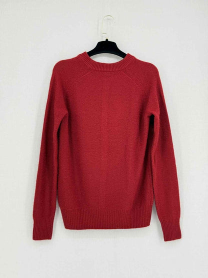 Pre - loved JOSEPH Open Cashmere Red Ribbed Trim Size Small Sweater at Reems Closet