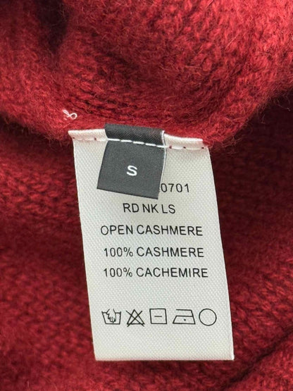 Pre - loved JOSEPH Open Cashmere Red Ribbed Trim Size Small Sweater at Reems Closet