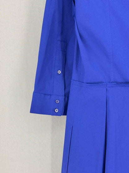 Pre-loved JOSEPH Shirt Royal Blue Size US 6 Knee Length Dress at Reems Closet