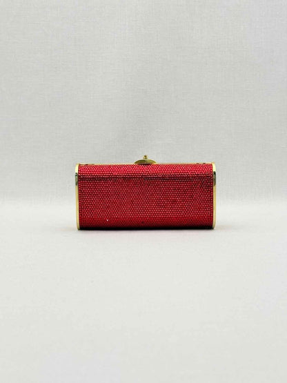 Pre-loved JUDITH LEIBER Minaudière Red Clutch at Reems Closet