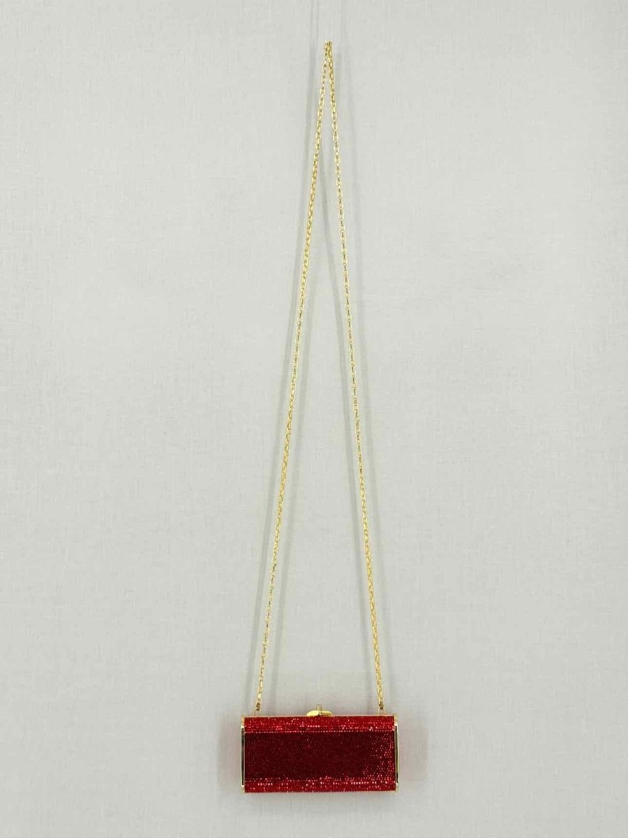 Pre-loved JUDITH LEIBER Minaudière Red Clutch at Reems Closet